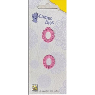 (CAD006)Nellie's Cameo Dies small vintage oval frames