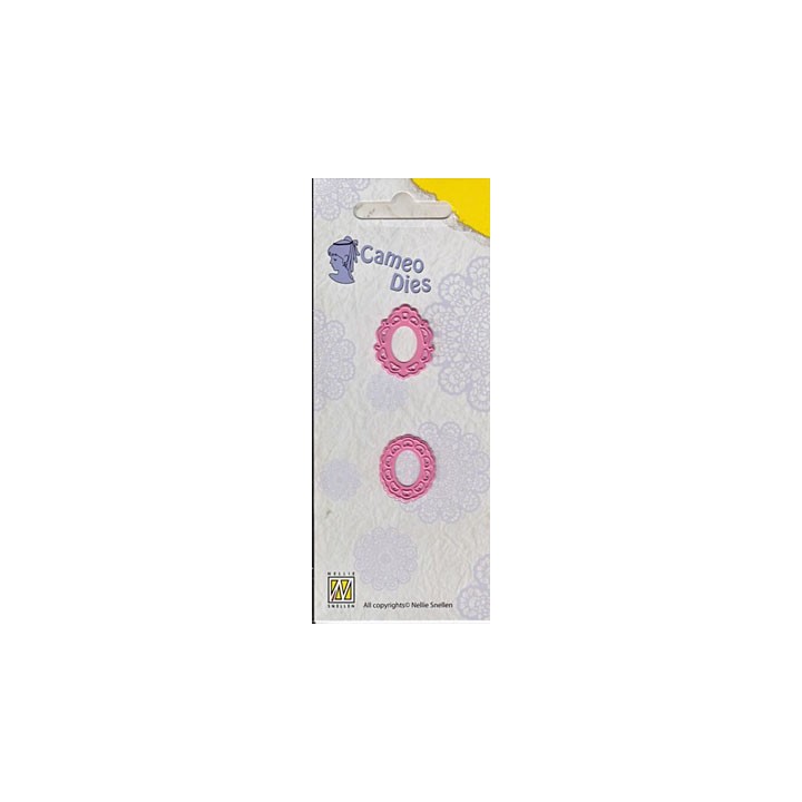 (CAD006)Nellie's Cameo Dies small vintage oval frames