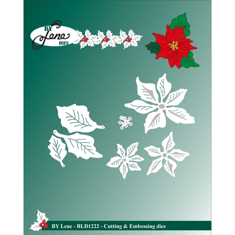 (BLD1222)By Lene Cutting & Embossing Dies Small Poinsettia