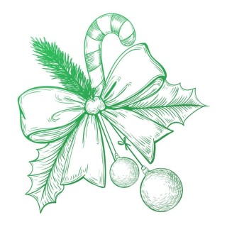 (CO726910)Couture Creations Candy Cane Bow Mini Stamp