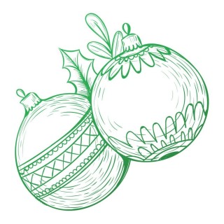 (CO726912)Couture Creations Christmas Baubles Mini Stamp