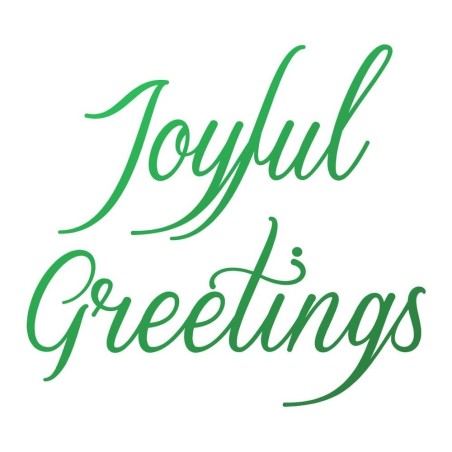 (CO726916)Couture Creations Joyful Greetings Sentiment Mini Stamp