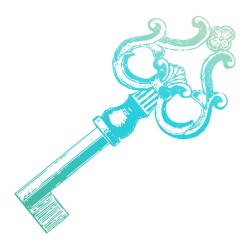 (CO726841)Couture Creations Vintage Key Mini Stamp