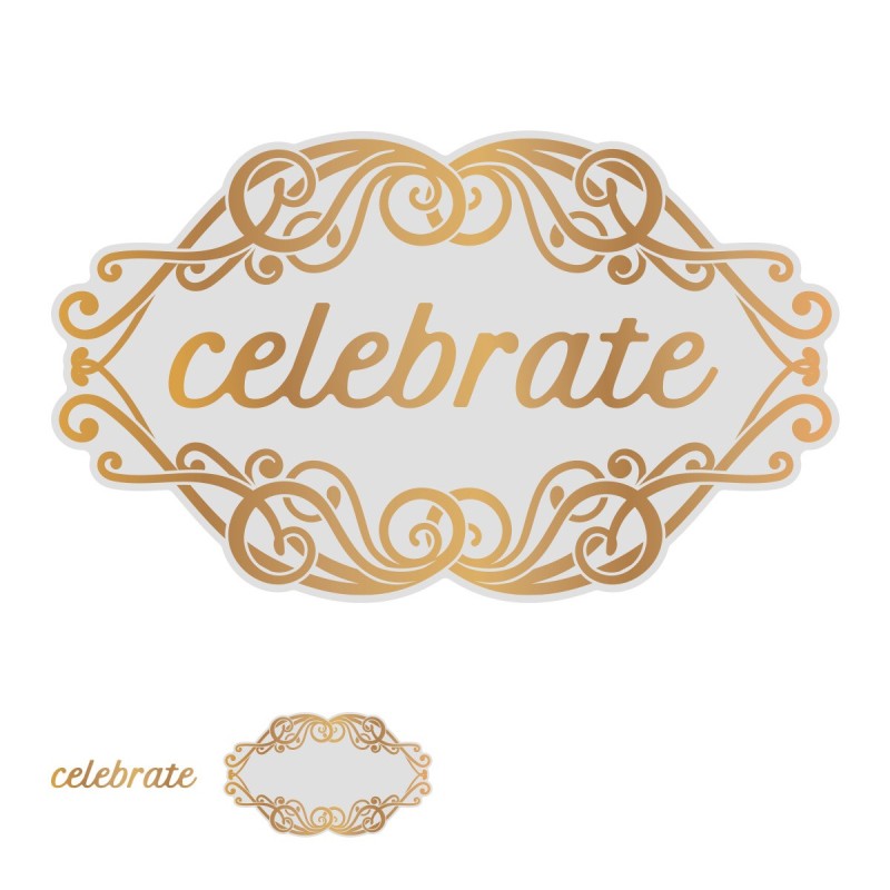 (CO726855)Couture Creations Celebrate Tag Cut, Foil and Emboss Die