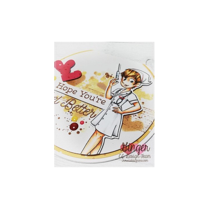 (CCDR-0005)C.C.DESIGNS Rubber Stamp Nurse Sue