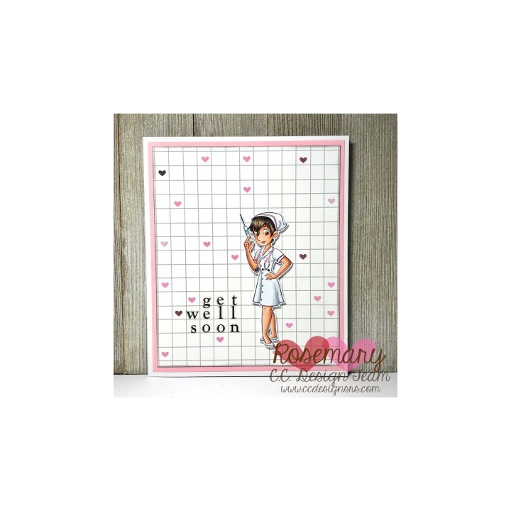 (CCDR-0005)C.C.DESIGNS Rubber Stamp Nurse Sue