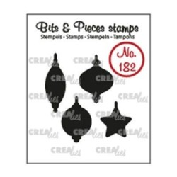 (CLBP182)Crealies Clearstamp Bits & Pieces 4x Christmas ornaments