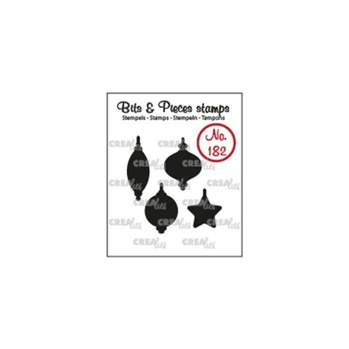 (CLBP182)Crealies Clearstamp Bits & Pieces 4x Christmas ornaments