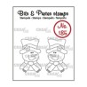 (CLBP185)Crealies Clearstamp Bits & Pieces 2x Snowman