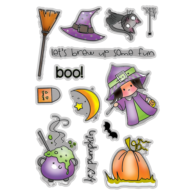 (PD7456)Polkadoodles Hey Pumpkin Clear Stamps
