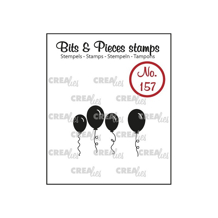 (CLBP157)Crealies Clearstamp Bits & Pieces balloons (solid)