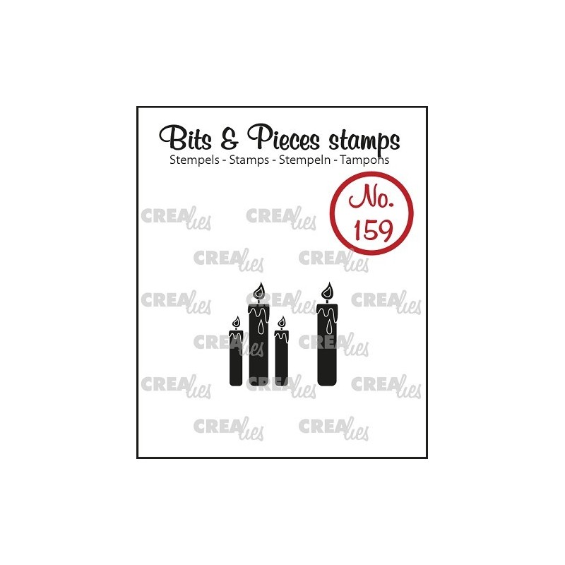 (CLBP159)Crealies Clearstamp Bits & Pieces candles (solid)