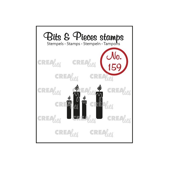 (CLBP159)Crealies Clearstamp Bits & Pieces candles (solid)