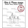 (CLBP160)Crealies Clearstamp Bits & Pieces candles (outline)
