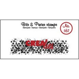 (CLBP167)Crealies Clearstamp Bits & Pieces Grunge uneven squares (strip)