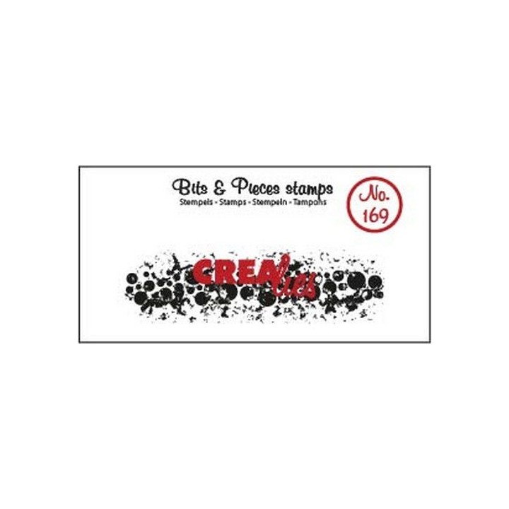(CLBP169)Crealies Clearstamp Bits & Pieces Grunge Circles (strip)