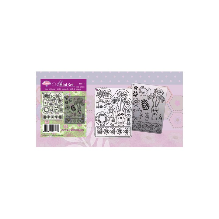 Pergamano Mini set grid & stamp 11 (71011)
