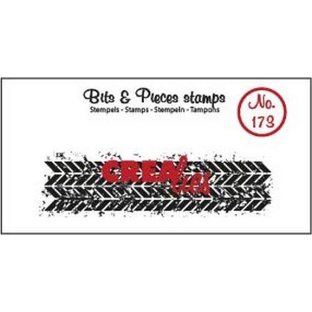 (CLBP173)Crealies Clearstamp Bits & Pieces Grunge Zigzags (strip)