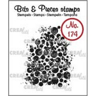 (CLBP174)Crealies Clearstamp Bits & Pieces Grunge Circles