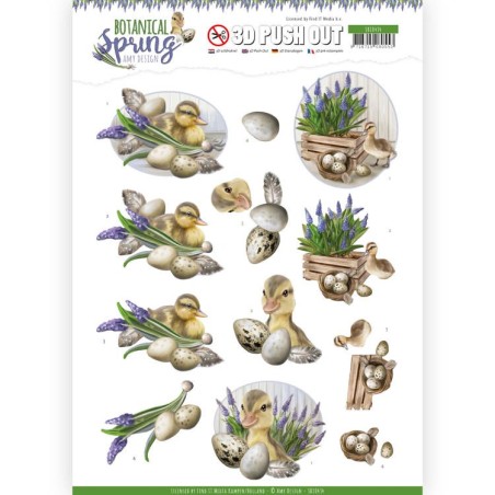 (SB10434)3D Pushout - Amy Design - Botanical Spring - Happy Ducks