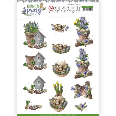 (SB10435)3D Pushout - Amy Design - Botanical Spring - Spring Arrangement