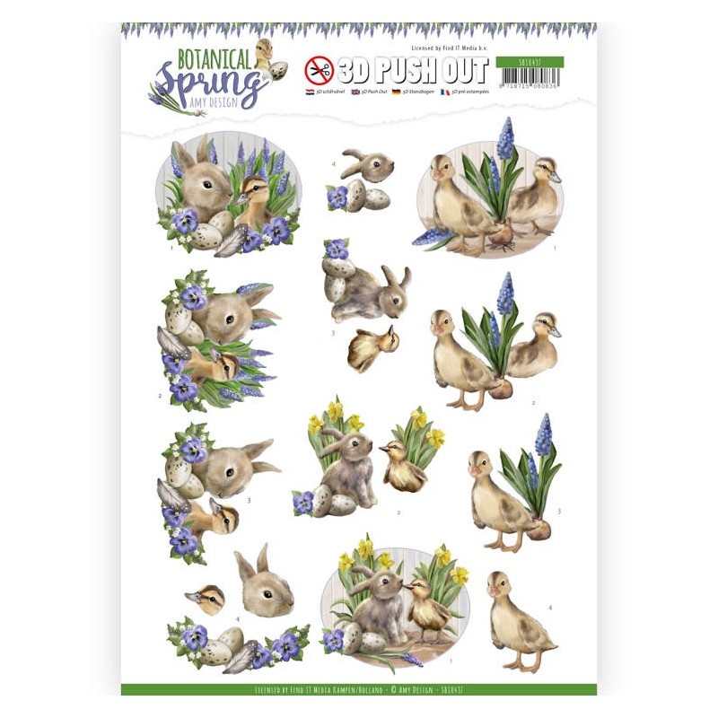 (SB10437)3D Pushout - Amy Design - Botanical Spring - Best Friends