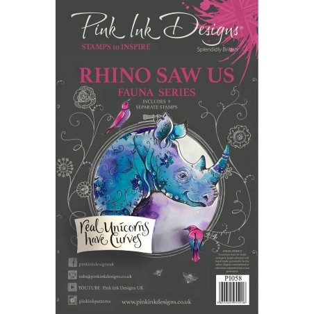 (PI058)Pink Ink Designs Clear stamp Rhino Saw Us