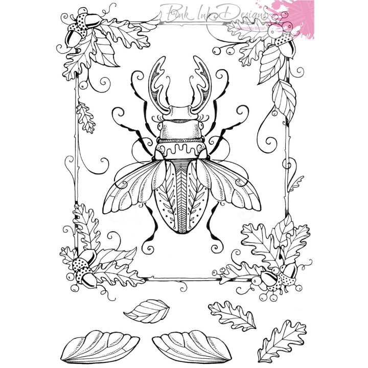 (PID003)Pink Ink Designs Clear stamp & dies jitterbug