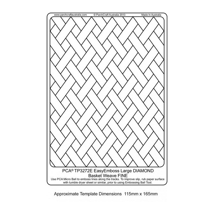 (TP3272E)EMBOSSING EasyEmboss Large DIAMOND Basket Weave - FINE