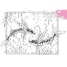 (PID006)Pink Ink Designs Clear stamp & dies something fishy