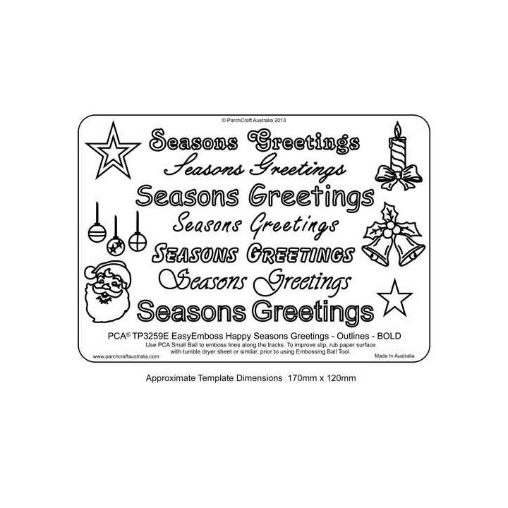 EMBOSSING EasyEmboss 'Seasons Greetings' Outlines - BOLD