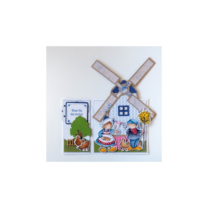 (HT1653)Clear stamp Hetty's Dutch farmer