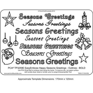 EMBOSSING EasyEmboss 'Seasons Greetings' Outlines - BOLD