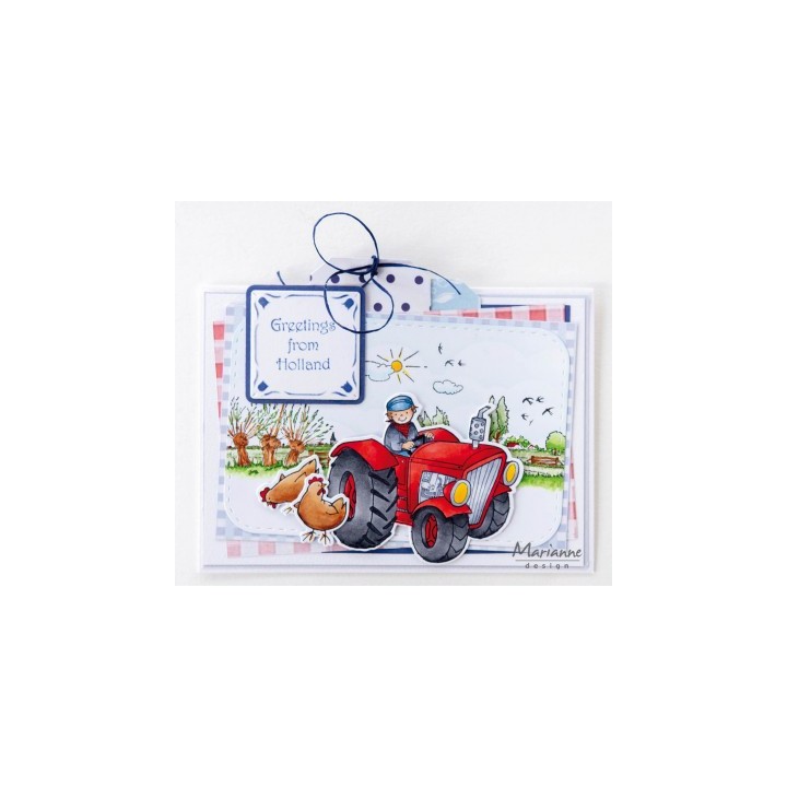 (HT1654)Clear stamp Hetty's Tractor
