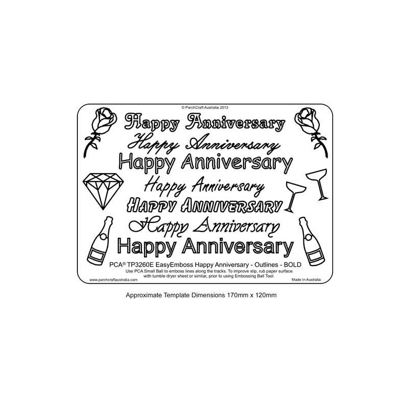 EMBOSSING EasyEmboss 'Happy Anniversary' Outlines - BOLD