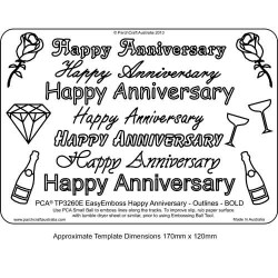 EMBOSSING EasyEmboss 'Happy Anniversary' Outlines - BOLD