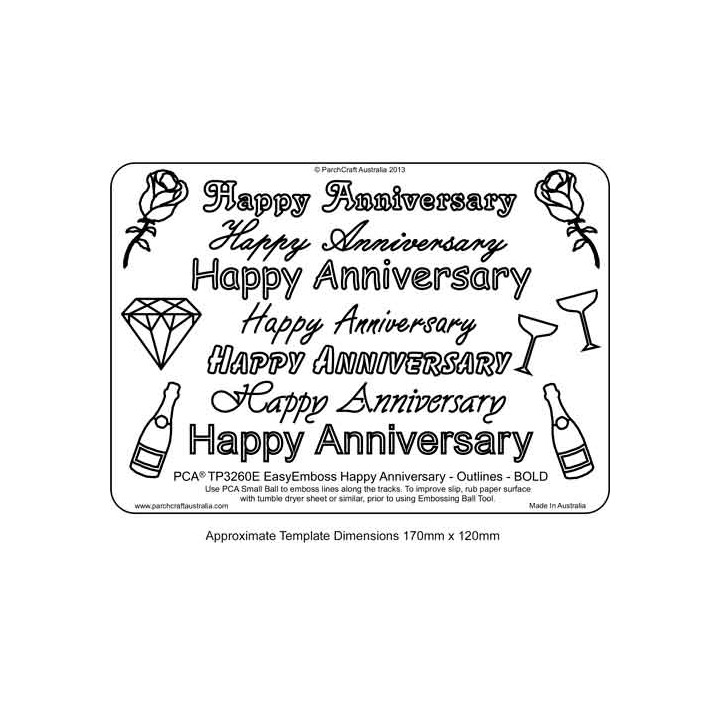 EMBOSSING EasyEmboss 'Happy Anniversary' Outlines - BOLD