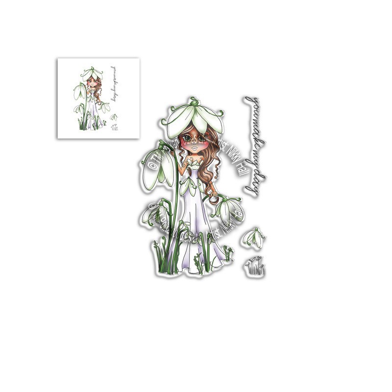 (PD8040)Polkadoodles Snowdrop Darling Buds Clear Stamps