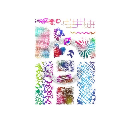 (PD8045)Polkadoodles Amazing Textures Clear Stamps