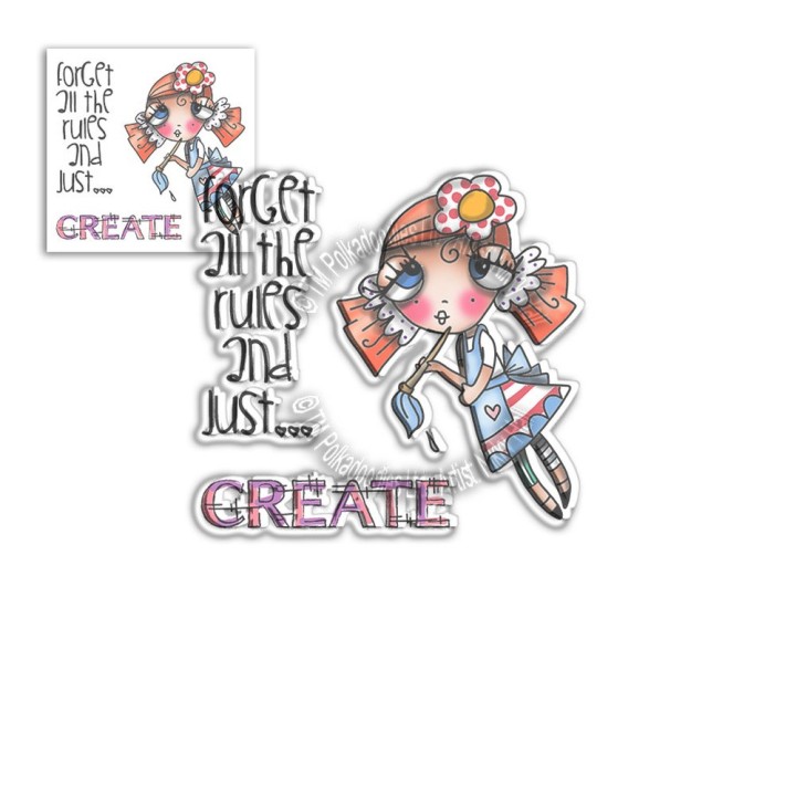 (PD8065)Polkadoodles Just Create Weirdre Clear Stamps