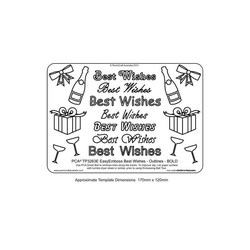 EMBOSSING EasyEmboss 'Best Wishes' Outlines - BOLD