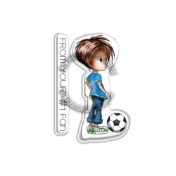 (PD7859)Polkadoodles Little Dudes Football Clear Stamps