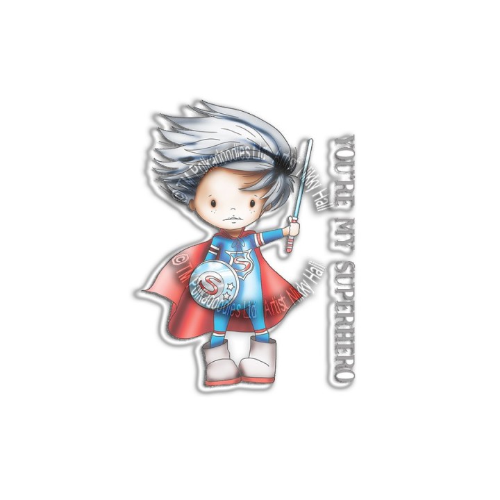 (PD7862)Polkadoodles Little Dudes Superhero Clear Stamps