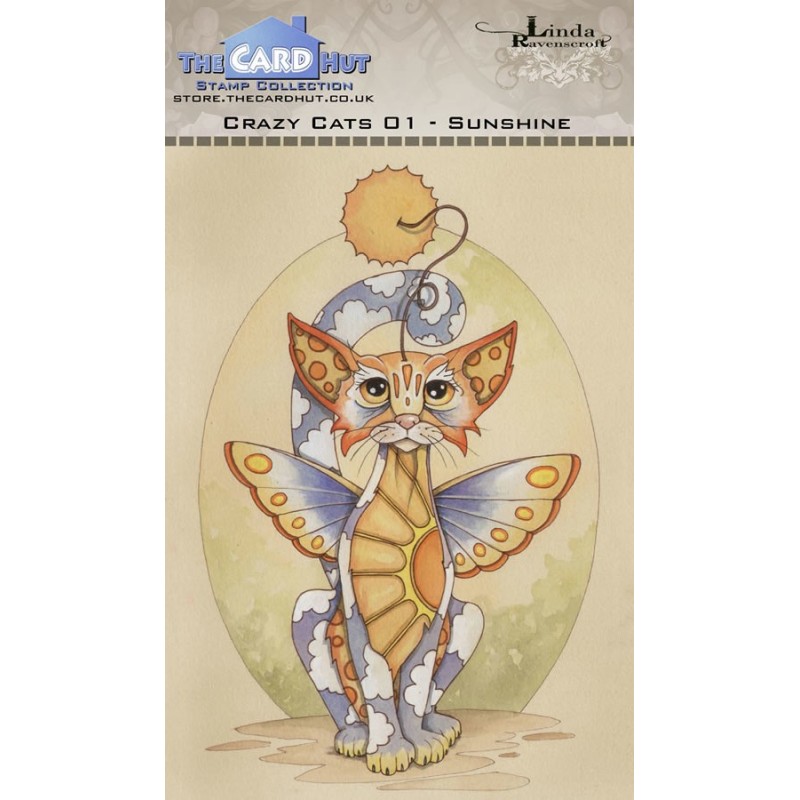 (LRCC001)The Card Hut Crazy Cats Sunshine Clear Stamps