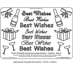 EMBOSSING EasyEmboss 'Best Wishes' Outlines - BOLD