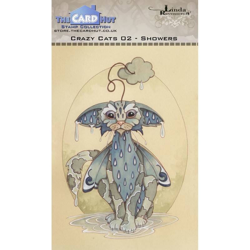 (LRCC002)The Card Hut Crazy Cats Showers Clear Stamps
