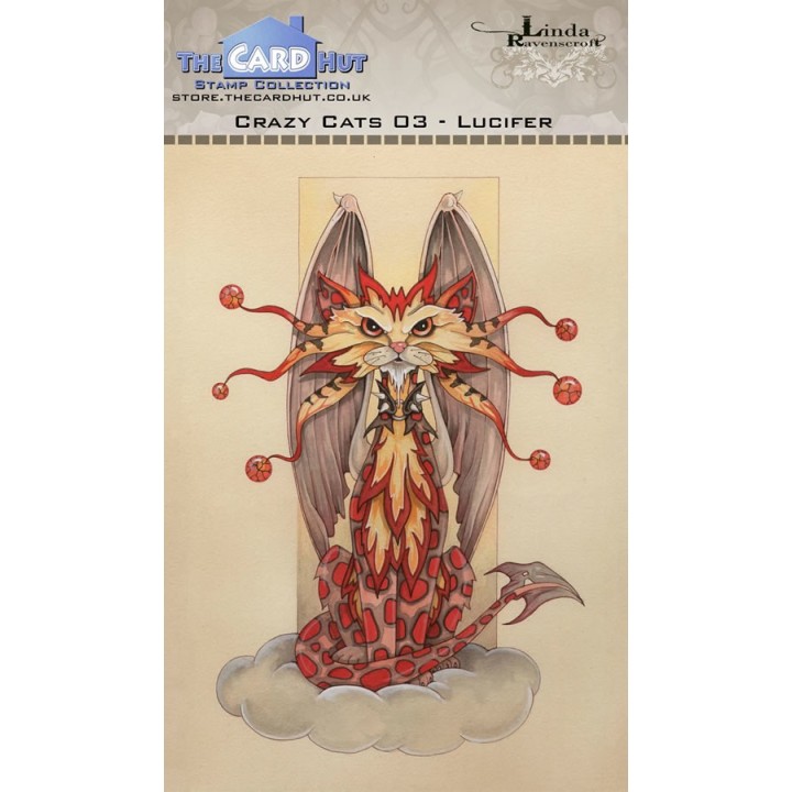 (LRCC003)The Card Hut Crazy Cats Lucifer Clear Stamps