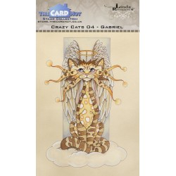 (LRCC004)The Card Hut Crazy Cats Gabriel Clear Stamps