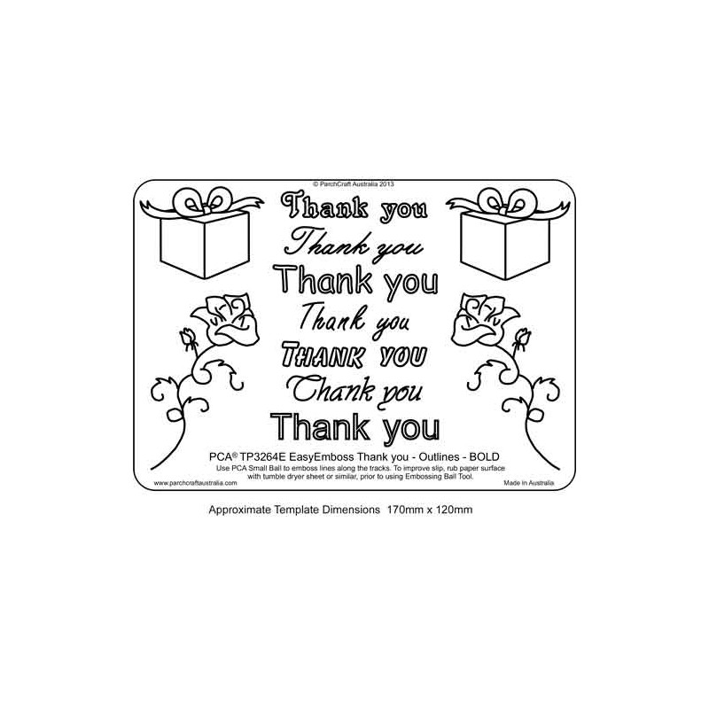 EMBOSSING EasyEmboss 'Thank You' Outlines - BOLD