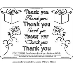 EMBOSSING EasyEmboss 'Thank You' Outlines - BOLD